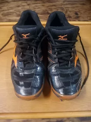 Mizuno Wave Lightning  Volleyball Shoes Womens Size  W 11 RX2 Black And Orange.  • $30