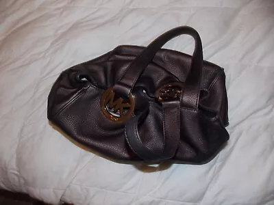 Michael Kors Fulton Copper Pebbled Leather Shoulder Bag Tote Purse Large Handbag • $59.99