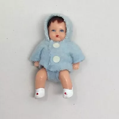 Vintage SHACKMAN Boy Baby DOLL Vinyl HONG KONG Dollhouse Miniature 2.75  (B) • $16.14