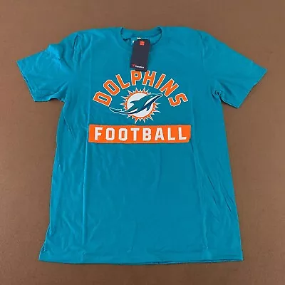 Miami Dolphins Fanatics Men T-Shirt Shirt Blue Crew Neck Short Sleeve Logo M New • $21.46