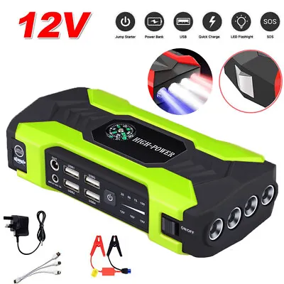 28000mAhUSB Car Jump Starter Pack Booster Battery Charger Power Bank Portable • £23.99