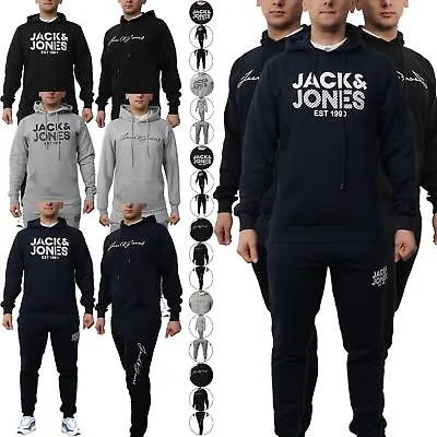 Mens Jack & Jones Tracksuit Slim Fit Fashion Gym Joggers Bottoms Jumper Hoodie • £16.99