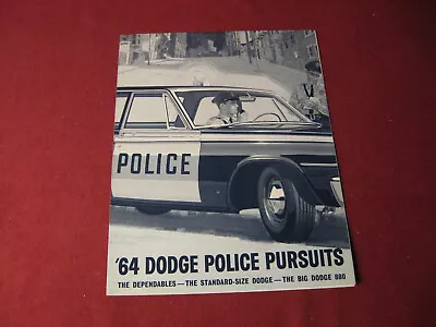 1964 Dodge Police Pursuit Car Cop Sales Brochure Booklet Catalog Old Original • $2.99