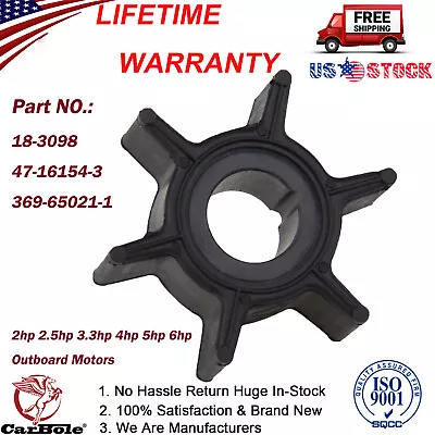 Outboard Water Pump Impeller For Mercury Mariner 47-16154-3 2.5HP 3.3HP 4/5/6HP • $8.95