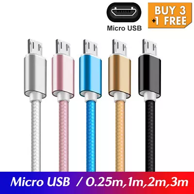 FAST CHARGING Android Charger Micro USB Cable Premium Braided Samsung Galaxy 6 7 • $7.39