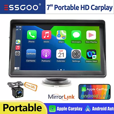 2024 Newest 7  Portable Car Stereo Apple CarPlay HD Player Head Unit USB +Camera • $66.68