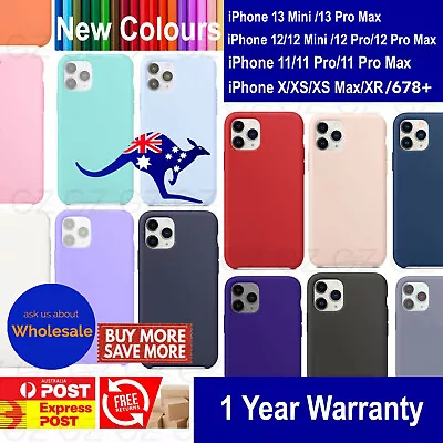 Silicone Case Cover For IPhone 11 12 13 14 Pro XS MAX XR 7 8 6 Plus Shockproof • $9.45