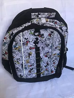 DISNEY Parks Mickey Donald Pluto And Friend Comic Backpack With Laptop Pocket • $24.99