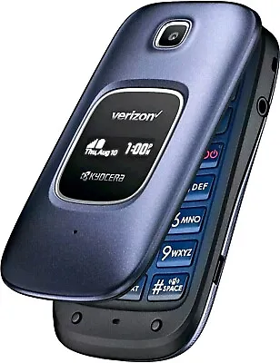 ✅Kyocera Cadence S2720 Verizon Wireless 4g LTE Blue Camera Flip Phone✅ • $164.99