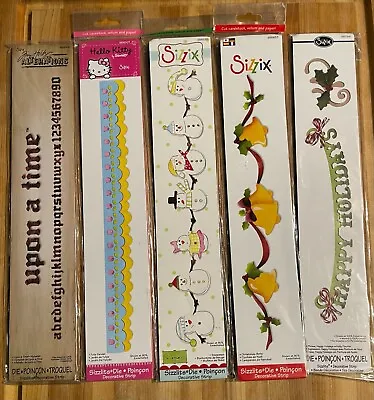 SIZZIX SIZZLITS And Other Decorative Strips  Dies-  New And Used -YOU PICK • $10