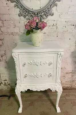 $495 • Buy Painted Cottage Chic Shabby Romantic Of French Night Table