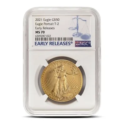 1 Oz American Gold Eagle Coin MS70 (Random Year Label PCGS Or NGC) • $2577.48