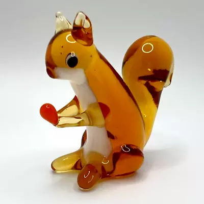 Murano Glass Handcrafted Unique Art Lovely Big Size Squirrel Figurine Size 2 • $29.90