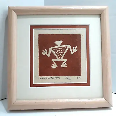 CHACO ANASAZI MAN Picture Print Wall Hanging New Mexico 57/500 Framed Matted • $45