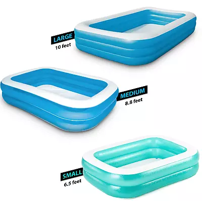 Bestway Inflatable Family Patio Garden Rectangular Paddling Swimming Pool • £17.45