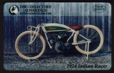 $10. (20u) Indian Motorcycle : 1924 Indian Racer SPECIMEN Phone Card • $10.93