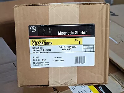 GE CR306D002 Nema Size 2 120V Starter Open NEW IN BOX USA • $500