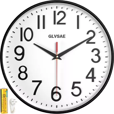 12 Inch Round Wall Clock Silent Non-Ticking Wall Clock Battery Operated Home New • $14.99