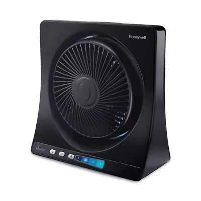 Honeywell Table Fan Worktop Quiet Set Black LED Display Day And Night Portable • £23.37