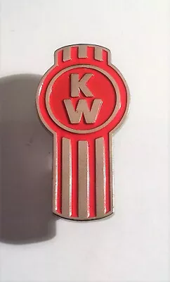 Kenworth Truck Red/Chrome  Badge Trucker Hat Pin Lapel Pin 2 Clutches Gift  • $12