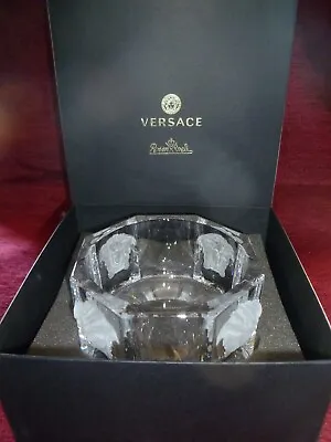 Versace Glass Crystal Wine Bottle Holder  Brand New Boxed Authenticity Card Inc • $366.79