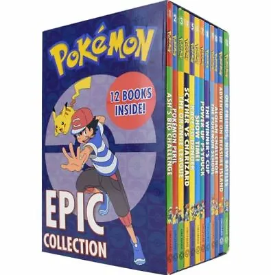 $49.99 • Buy Pokemon Epic Collection 12 Books Boxed Set Volumes 1-12 Kids Gift