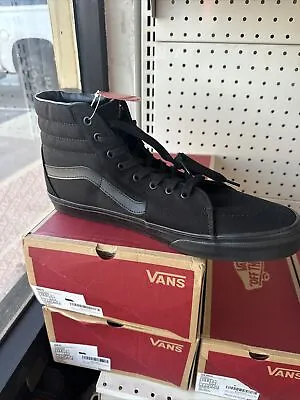 Vans SK8 HI Men/Women Black Canvas High Top Skateboard Shoes Size 15 • $39.97