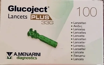 Glucojet Lancets Plus 33G  - Box Of 100 • £6.50