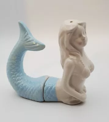 Mermaid Salt And Pepper Shakers In Blue And White • $12.50