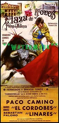 Bullfighting Madrid Plaza De Toros Paco Camino El Cordobés Vintage Poster Print • $27