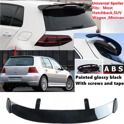 Universal Rear Roof Spoiler Top Wing Lip Gloss Black For VW GTI MK4 1999-2005 • $84.29