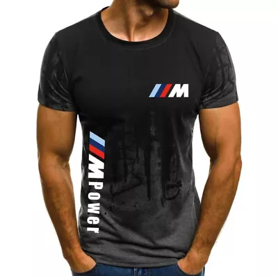 New M Power Men's 3D Printed Round Neck T-Shirt Casual Short Sleeve (M) • $15