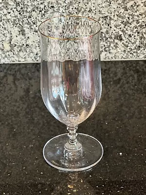 Mikasa Sonata Gold Rim Optic Glass Goblet Or Iced Tea Goblets Your Choice • $10
