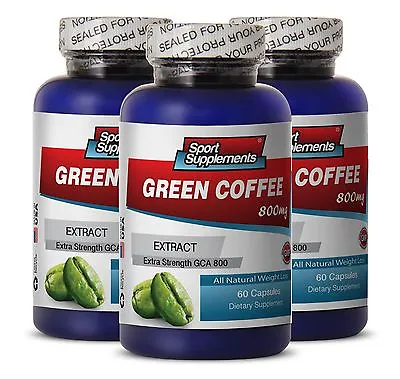 Coffee Green - Green Coffee GCA® 800mg - Metabolism Miracle Supplement 3B • $52.67