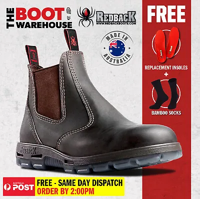 Redback USBOK Work Boots. Steel Toe Cap Safety . Elastic Sided Bobcat. NEW! • $135.95