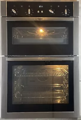 Refurbished Neff Double Electric Oven U14m42n5gb/01 Eye Level • £319.99