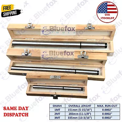 Lathe Alignment Test Bar Shank Size 1MT 2MT 3MT Wooden Box Bluefox • $38.89