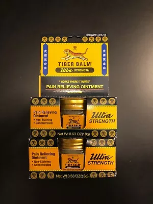 2x Tiger Balm - Ultra Strength Ointment  - 0.63 Oz. Each (exp 05/2024) • $7.99