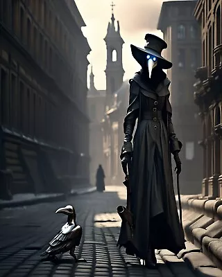 Plague Doctor Victorian Raven Art Print Wall Hanging Picture Photo Photograph • $6.99