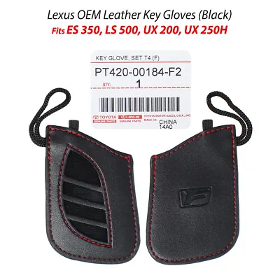 2X LEXUS OEM Black Smart Key Fob Remote Cover Leather Gloves PT420-00184-F2 • $29.95