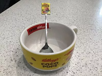 Coco Pops Mug & Spoon Vintage Kellogg’s Yellow Preowned • £10