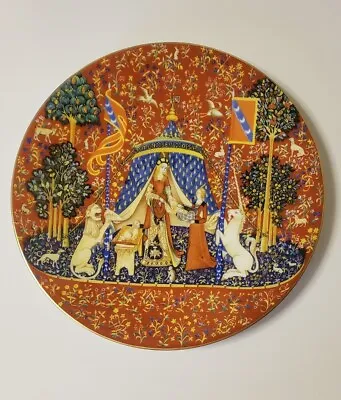 The Lady & The Unicorn La Dame A La Licorne Limoges Collector Plate 1977 No.1 • $49.97