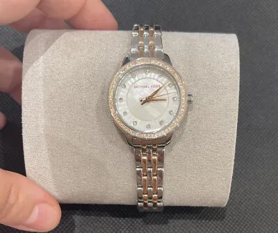 Michael Kors Ladies Watch. Two Toned Pave Zirconia Diamonds Pearled Face. BNIB • £150