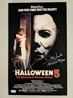 Danielle HARRIS Don SHANKS 2x Signed Halloween 11x17 POSTER PHOTO JSA COA • $125