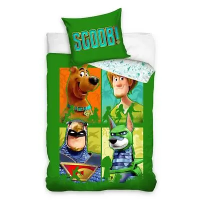 £24.95 • Buy Scooby Doo Single Duvet Cover & Pillowcase Set Euro Size Cotton Bedding Green