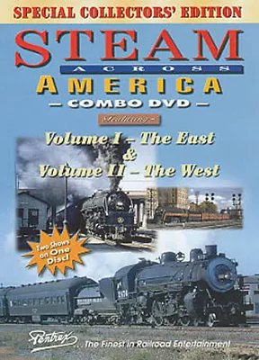 Steam Across America Combo DVD Pentrex 50-60s Locomotives UP N&W B&O PRR NKP BN • $29.95