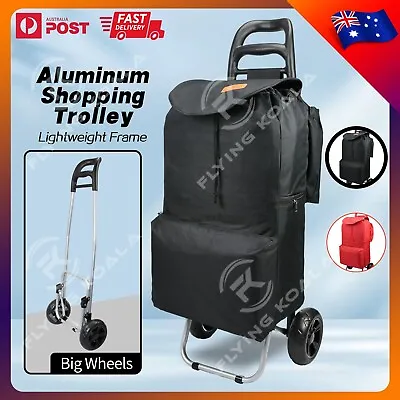 Shopping Trolley Cart Foldable Grocery Basket Luggage Bag Wheels Carts • $59.99