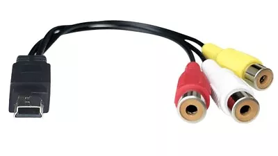 Mini-USB To Composite AV Adapter Cable For Camera USB TV Sticks • $8.50