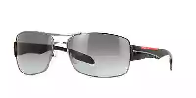 $299 • Buy New RARE Prada Linea Rossa Sunglasses Gunmetal Grey Gradient PS 53NS 5AV3M1 65mm