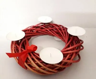 Red Willow Candle Ring / Candle Holder Table Decoration. *SECONDS* • £2.99